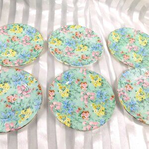 Set of Six Shelley Bread Plates in Melody # 27211